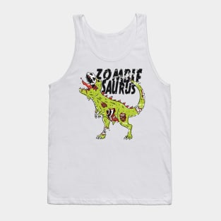 Zombiesaurus T rex Dinosaur Clothing Gifts. Funny Zombie Saurus Vintage Style Tank Top